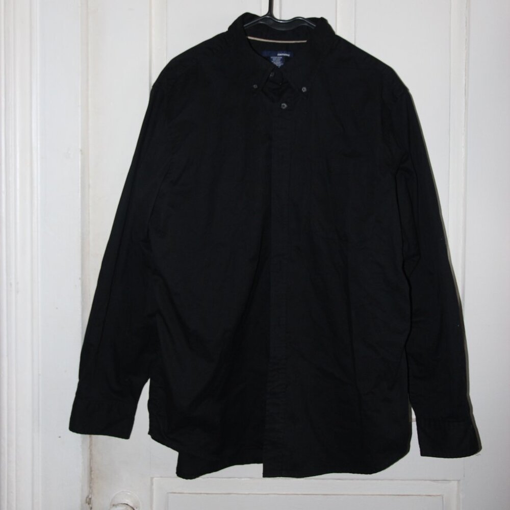Lg Basic Editions Black Button Down Shirt